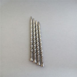 12# X 50MM Screw Shank Nails , Flat Head Nails For Wooden Project