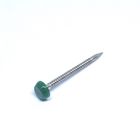 Polished SS316 Plastic Round Cap Roofing Nails With Annular Ring Shank