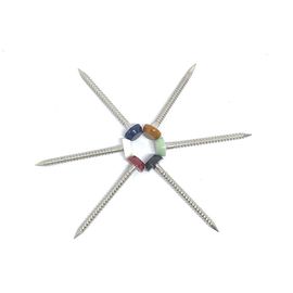 Polished SS316 Plastic Round Cap Roofing Nails With Annular Ring Shank