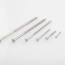 Stainless Checkered Flat Head Nails / Ring Shank Roofing Nails For Wood