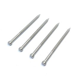 Headless Ring Shank Nails For Timbers , Flat Head Annular Threaded Nails