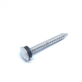 Flexible And Durable Roof Aluminium Clout Nails With Washer , EPDM Rubber