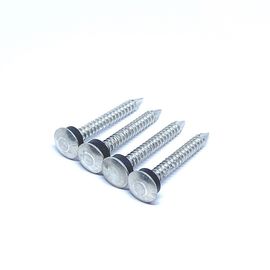 OEM 2.8 X 40MM Aluminium Roofing Nails , Flat Head Ring Shank Nails