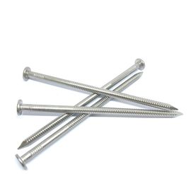 SUS316 Stainless Steel Large Flat Head Nails Ring Shank For Wood 5.3 X 125MM