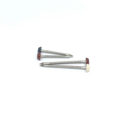 50MM 65MM Nylon PA6 Plastic Headed Nails For Profile