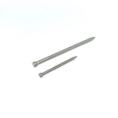 4.0X90MM Flat Lost Head Annular Ring Shank SS Nails For Wood