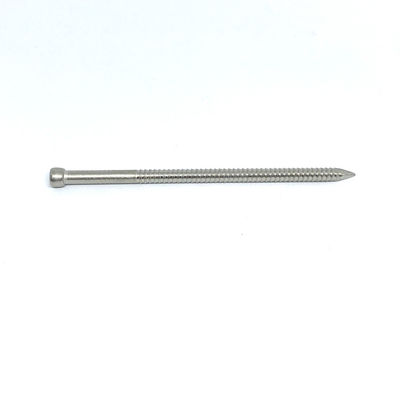 4.0X90MM Flat Lost Head Annular Ring Shank SS Nails For Wood