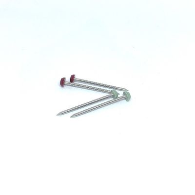 2.0X40mm Outside Anti UV Plastic Head Nails With Ring Shank