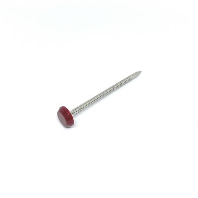 65MM Length Nylon Plastic Head Nails With Ringed Shank