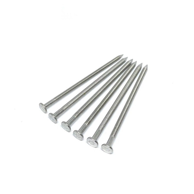 Rust Protection Flat Head Ring Shank Nails SUS316 For Outdoor