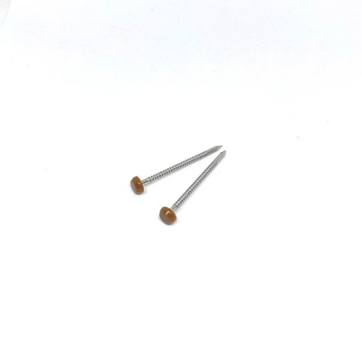 Ral 8003 Brown Anti UV Plastic Head Pins & Nails For Roofing 2.0 / 3.0X40mm