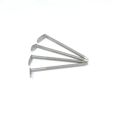 Right Angle Head Stainless Steel Clinch Nails Annular Ring Shank Type