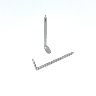 Right Angle Head Stainless Steel Clinch Nails Annular Ring Shank Type