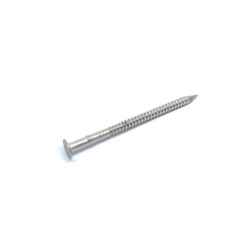 Natural Color OEM Ss Ring Shank Nails Checkered Flat Head Building Nail