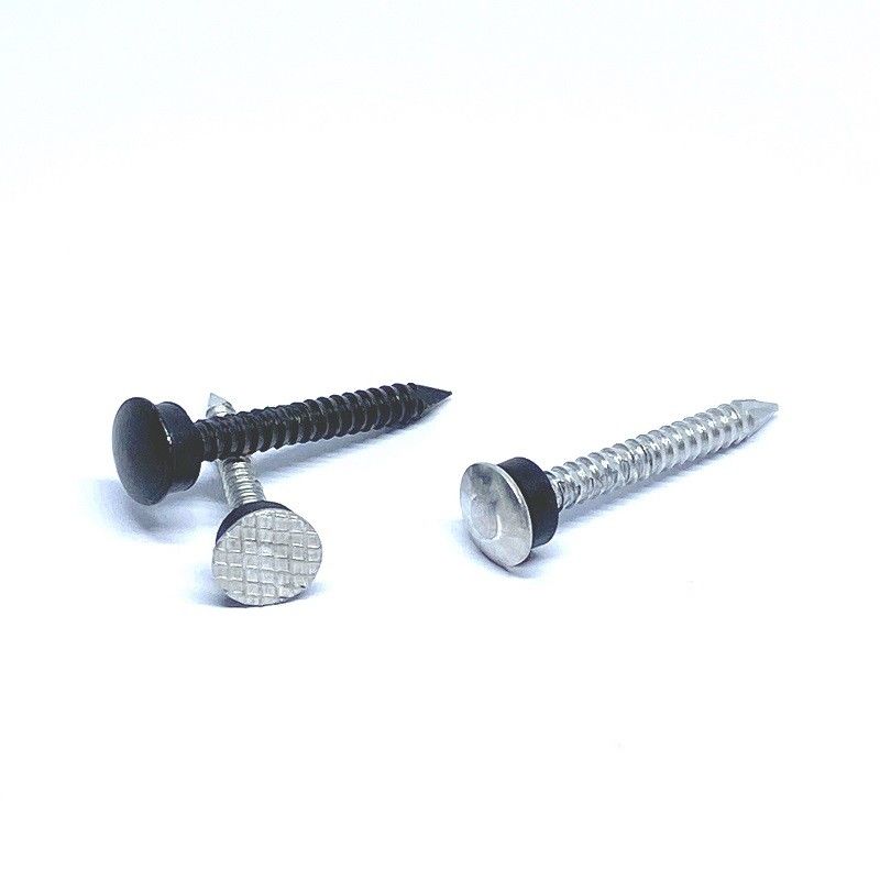 32MM X 2.6 Checkered Flat Head Aluminium Roofing Nails With Smooth Shank