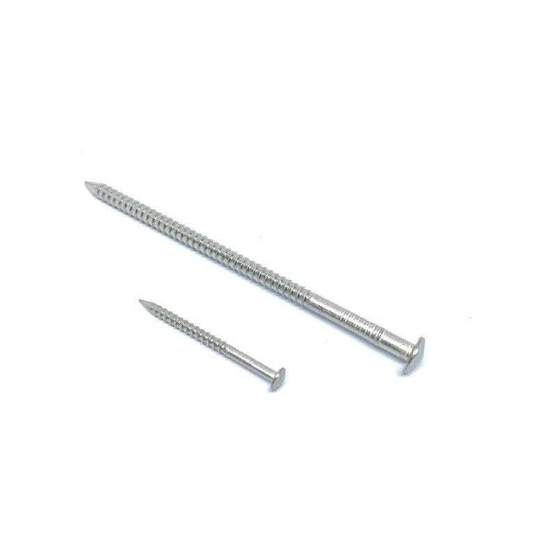 Annular Ring Shank 304 Stainless Steel Nails For Underlayment With Rose Head