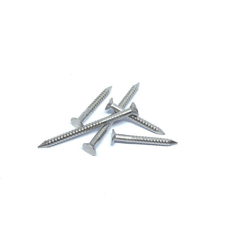 Annular Ring Thread 304 / 316 Stainless Steel Nails For Wood Project