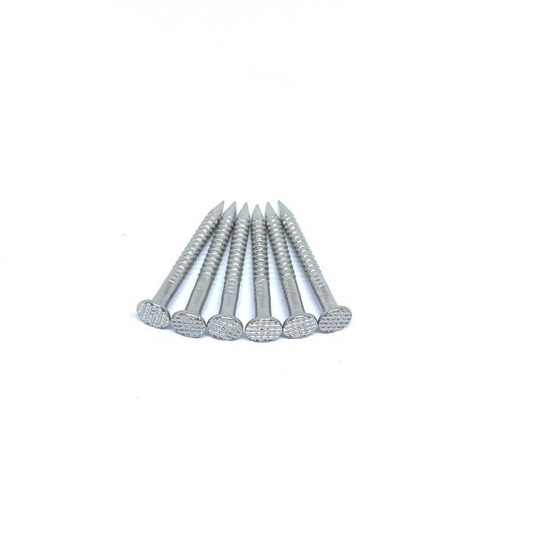 A2 Ring Shank Stainless Steel Nails Checkered Flat Head Nails 50MM X 2.8