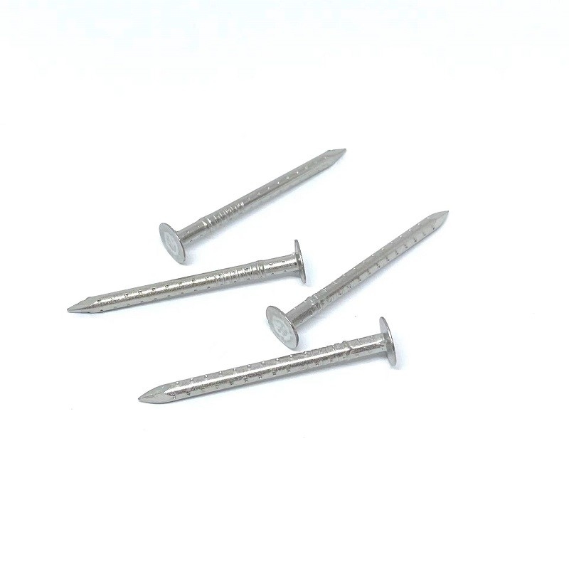 Smooth Flat Head 4 Hollow Shank Stainless Steel Nails For Construction Fixing