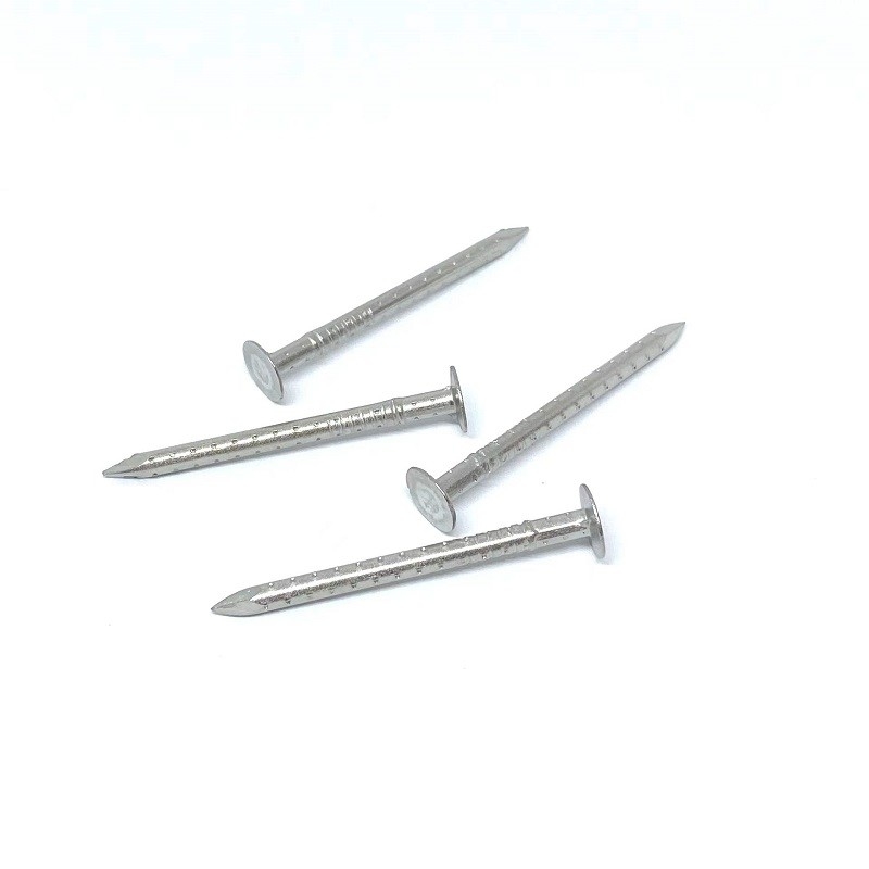 Smooth Flat Head 4 Hollow Shank Stainless Steel Nails For Construction Fixing